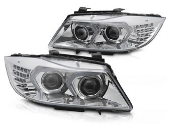 Xenon Koplampen LED Chroom geschikt voor BMW E90/E91 LCI 09-11