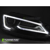 Koplampen Tube Light Zwart geschikt voor VW Jetta VI 11-18