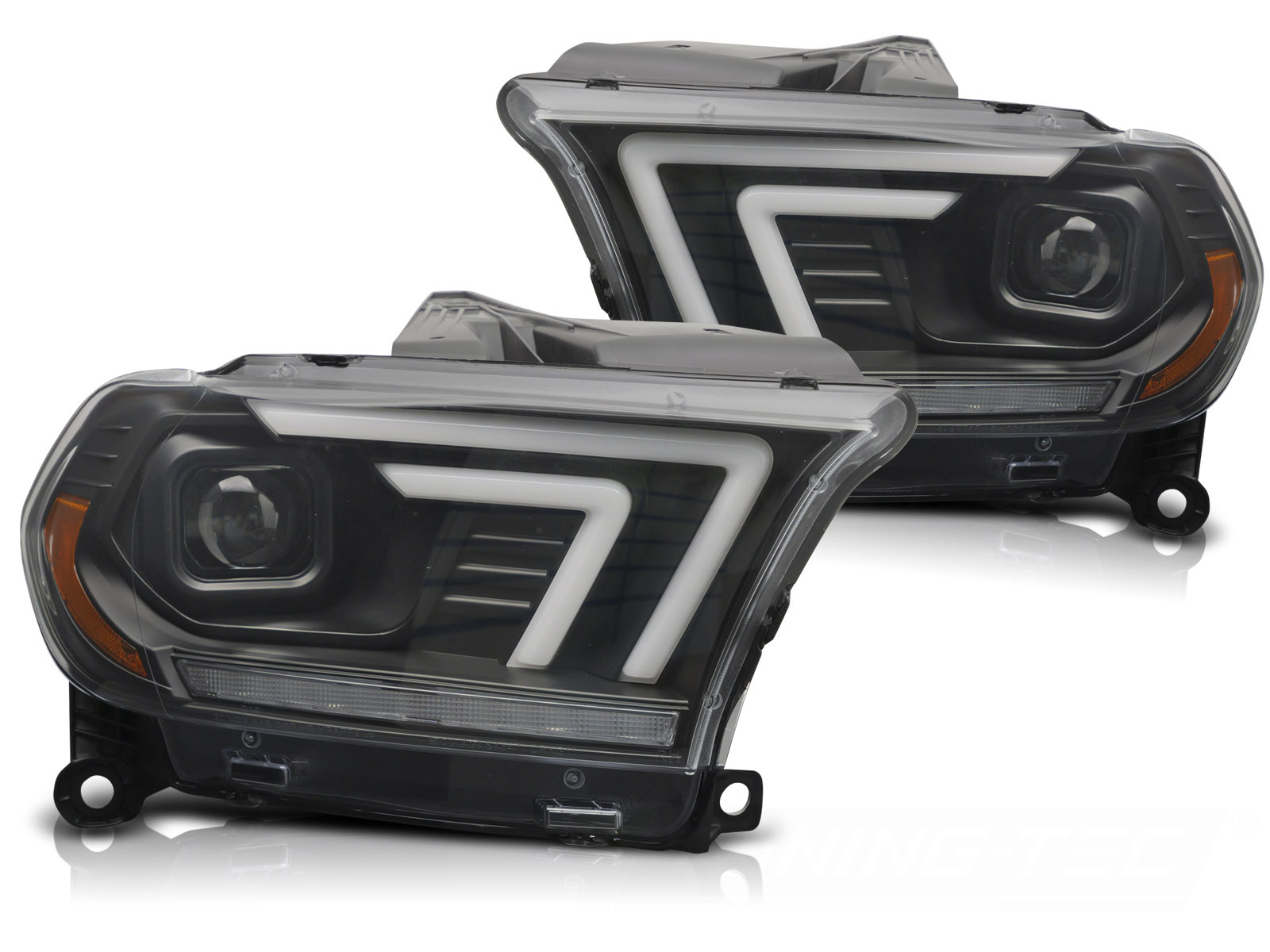 Koplampen Xenon Zwart Tube Sequential Dodge Durango 10-13