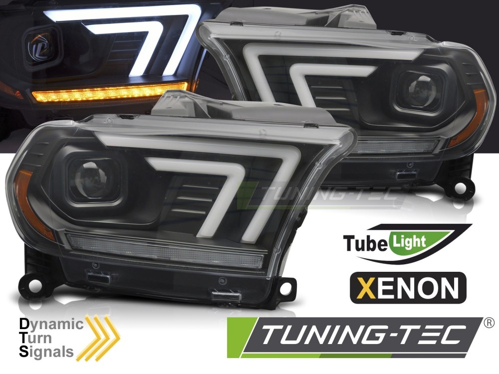 Koplampen Xenon Zwart Tube Sequential Dodge Durango 10-13