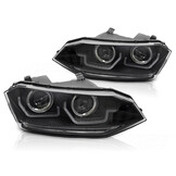 Koplampen geschikt voor VW Polo VI 2G (2017-2021) LED DRL Dynamisch Zwart
