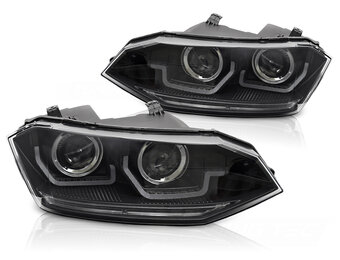 Koplampen VW Polo VI 2G (2017-2021) LED DRL Dynamisch Zwart