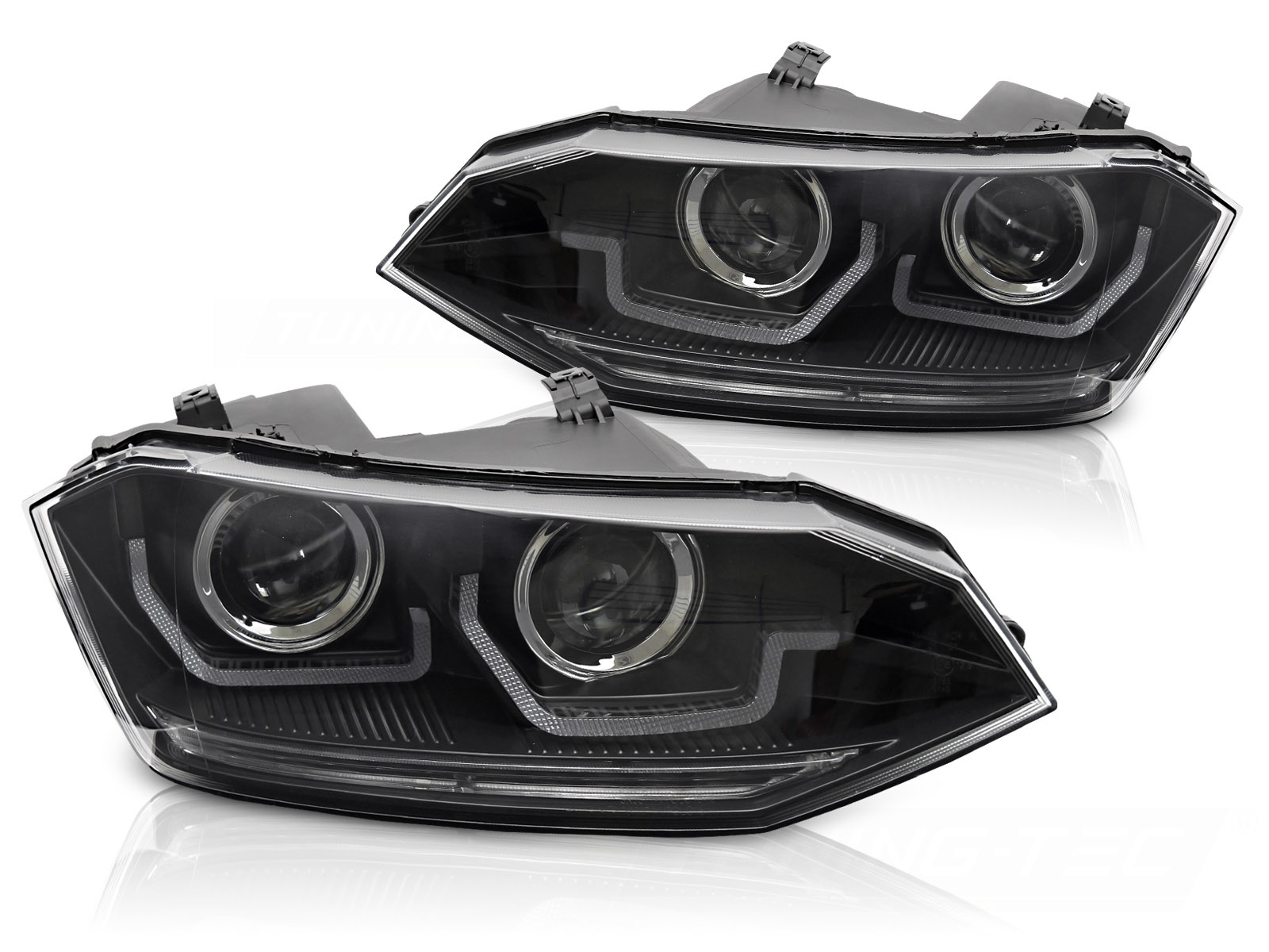 Koplampen VW Polo VI 2G (2017-2021) LED DRL Dynamisch Zwart