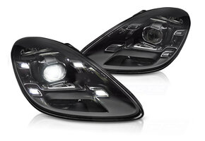 LED Koplampen Zwart geschikt voor PORSCHE BOXSTER CAYMAN 718 2016-