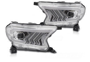 Koplampen Tube Light Chroom geschikt voor Ford Ranger V 2016-2022
