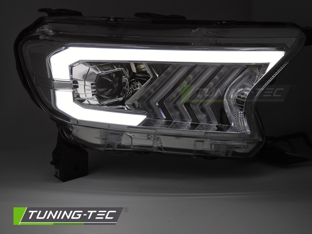 Koplampen Tube Light Chroom voor Ford Ranger V 2016-2022