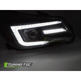 Koplampen Tube Light DRL Zwart geschikt voor Subaru Forester IV 2013-2018