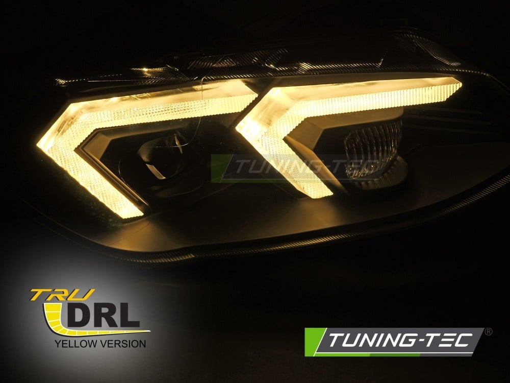 Koplampen Xenon Zwart DRL Gele LED voor BMW E92/E93 LCI 10-13