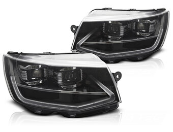 Koplampen LED Tube Light Zwart Dynamisch Knipperlicht VW T6 15-19