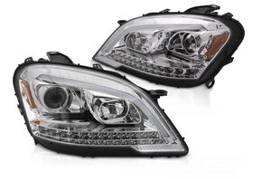 Koplampen Tube Light Chroom Sequentieel geschikt voor Mercedes W164 ML (09-11)