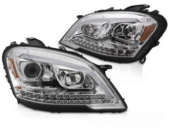 Koplampen Tube Light Chroom Sequentieel geschikt voor Mercedes W164 ML (09-11)