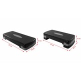 Aerobic step - zwart grijs - verstelbaar - 67x28 cm