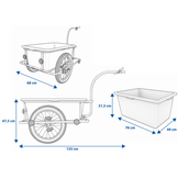 Fietskar - Fietsaanhanger - tot 50 kg - afneembare transportbox