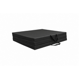 Fitness mat - opvouwbaar - 80x200x5 cm - waterdicht - zwart