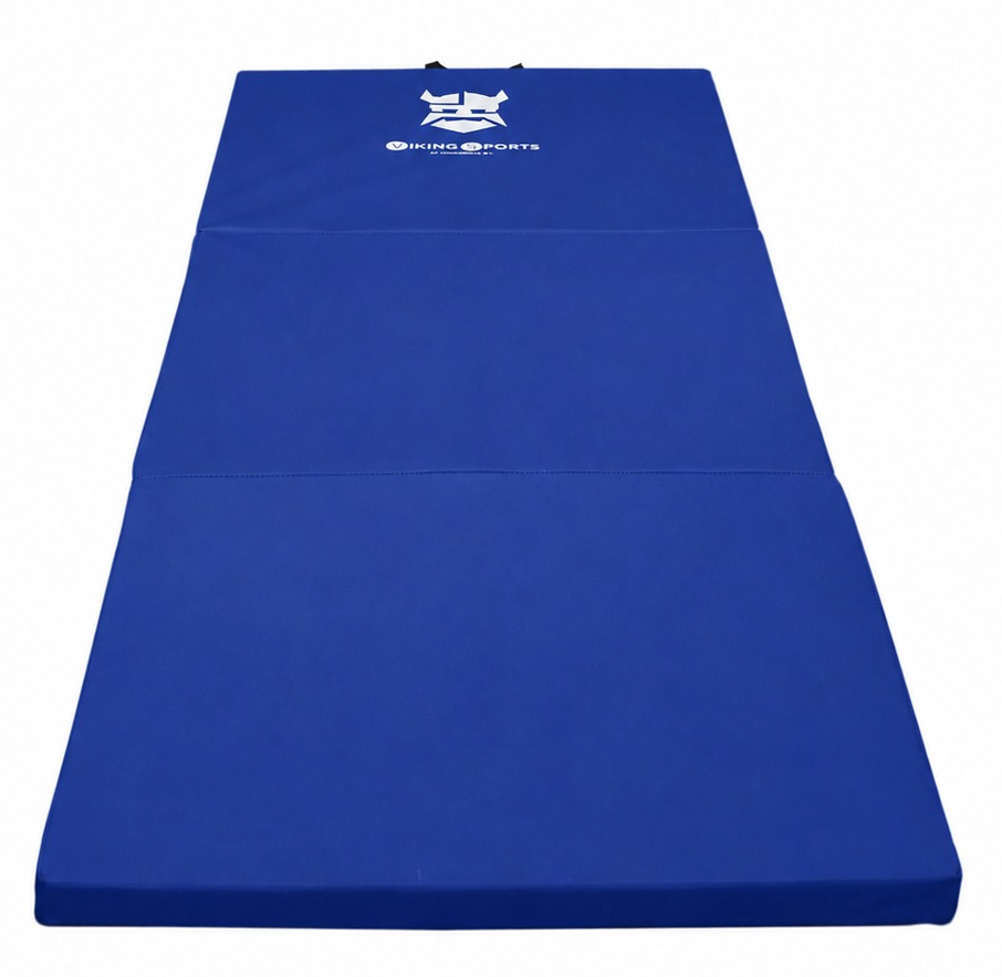Fitness mat opvouwbaar 120x200x5 cm waterdicht blauw