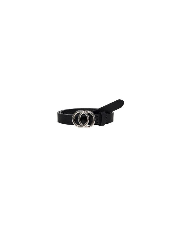 KONRASMI PU JEANS BELT Black SILVER BUCKLE