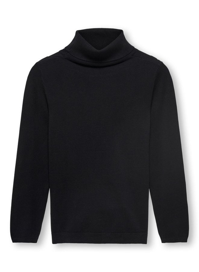 KOBAUGUST L/S VISCOSE ROLLNECK CP KNT Black