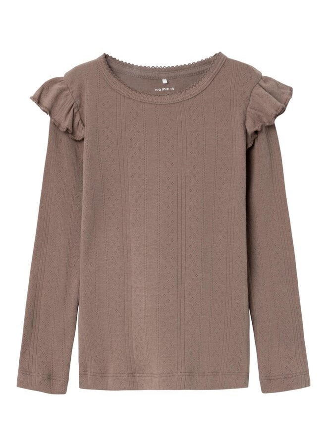 NMFNINNA LS SLIM TOP Deep Taupe