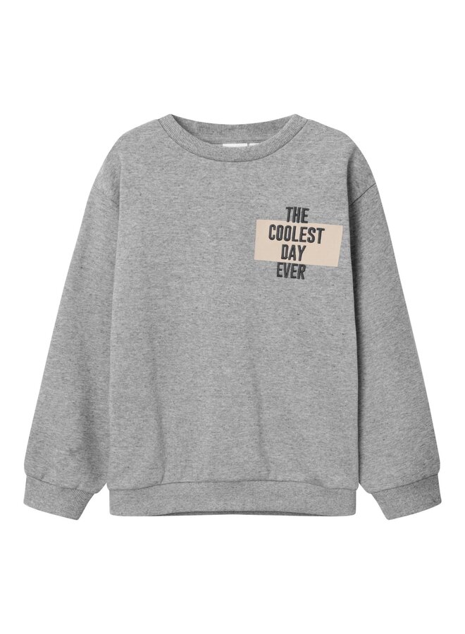 NKMRIKALLE LS SWEAT BRU Grey Melange