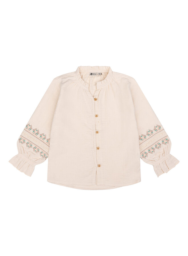 Shirt Longsleeve Embroidery Sandshell