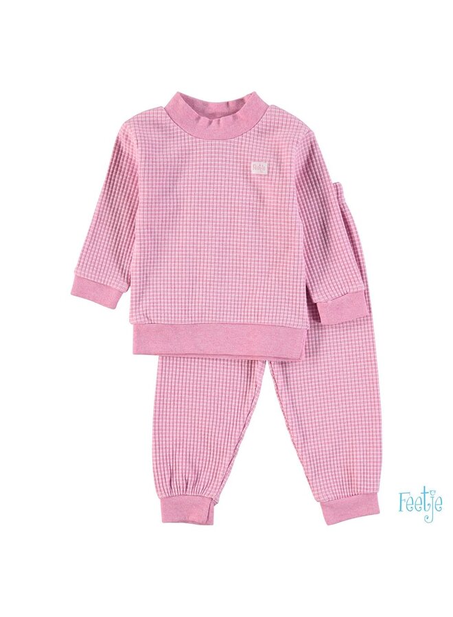 Pyjama wafel Roze melange