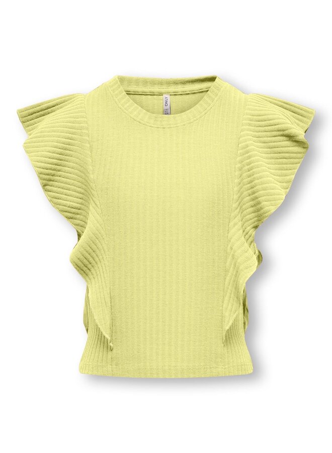 KOGNELLA S/L SHORT RUFFLE TOP JRS Yellow Pear