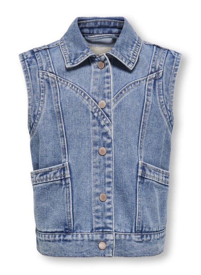 KOGKENNEDY SL DNM WAISTCOAT BJ Medium Blue Denim