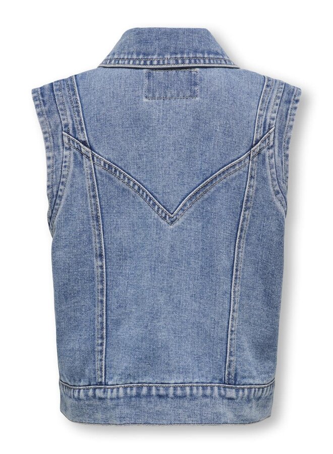 KOGKENNEDY SL DNM WAISTCOAT BJ Medium Blue Denim