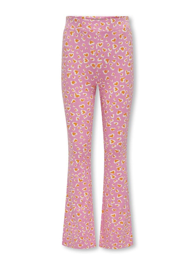 KOGPAIGE FLARED AOP PANT CS PNT Begonia Pink Heart