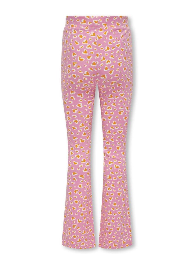 KOGPAIGE FLARED AOP PANT CS PNT Begonia Pink Heart