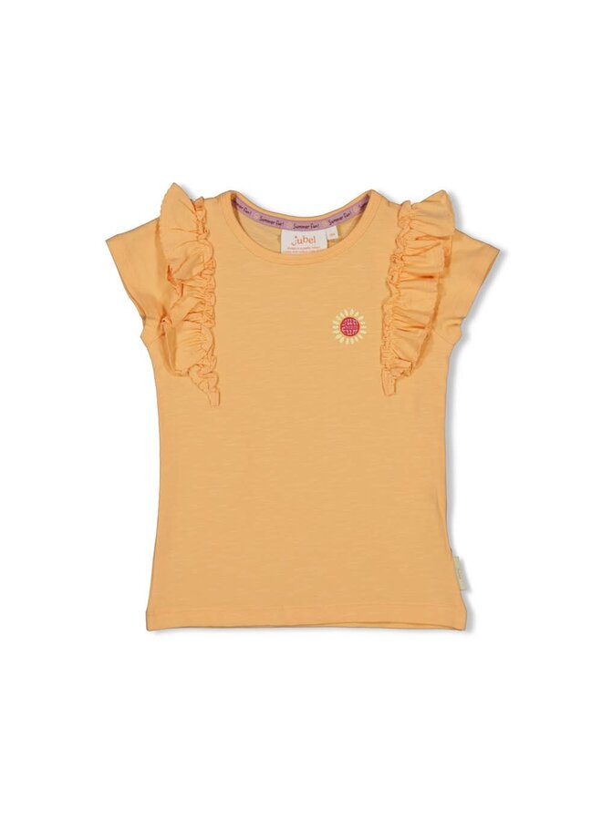 T-shirt - Sunny Side Up Abrikoos