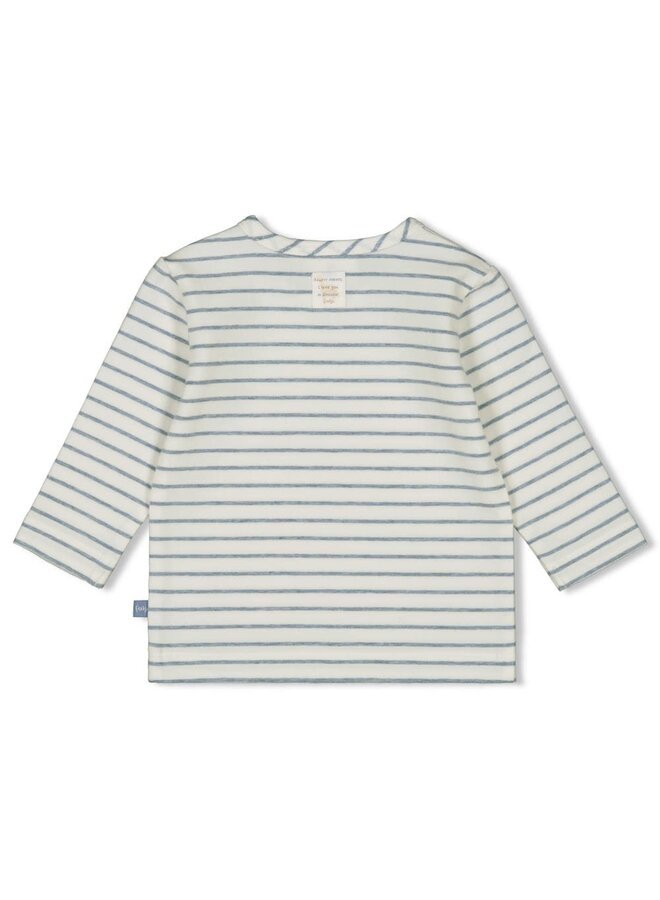 Longsleeve streep - A-Roarable Indigo melange