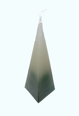 Piramide Kaars DuoColor Groen-Wit 6x6x23 cm