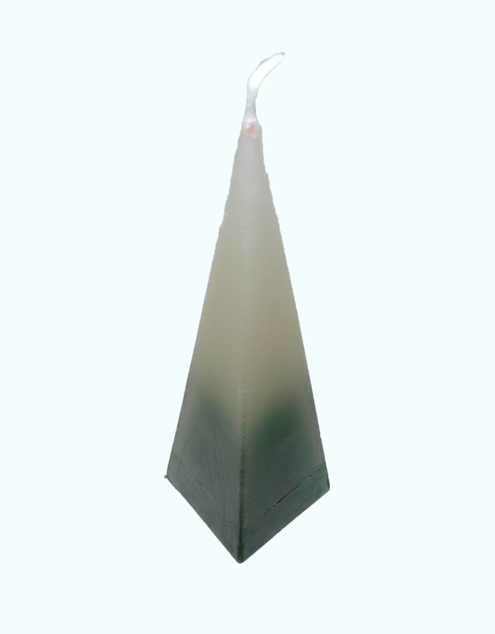 Piramide Kaars DuoColor Groen-Wit 6x6x23 cm