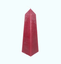 Kaars Obelisk Rustique Rood 6,8x6,8x25 cm