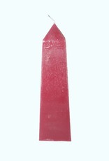 Kaars Obelisk Rustique Rood 6,8x6,8x25 cm