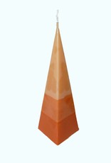 Kaars Piramide TriColor Oranje 6x6x23 cm