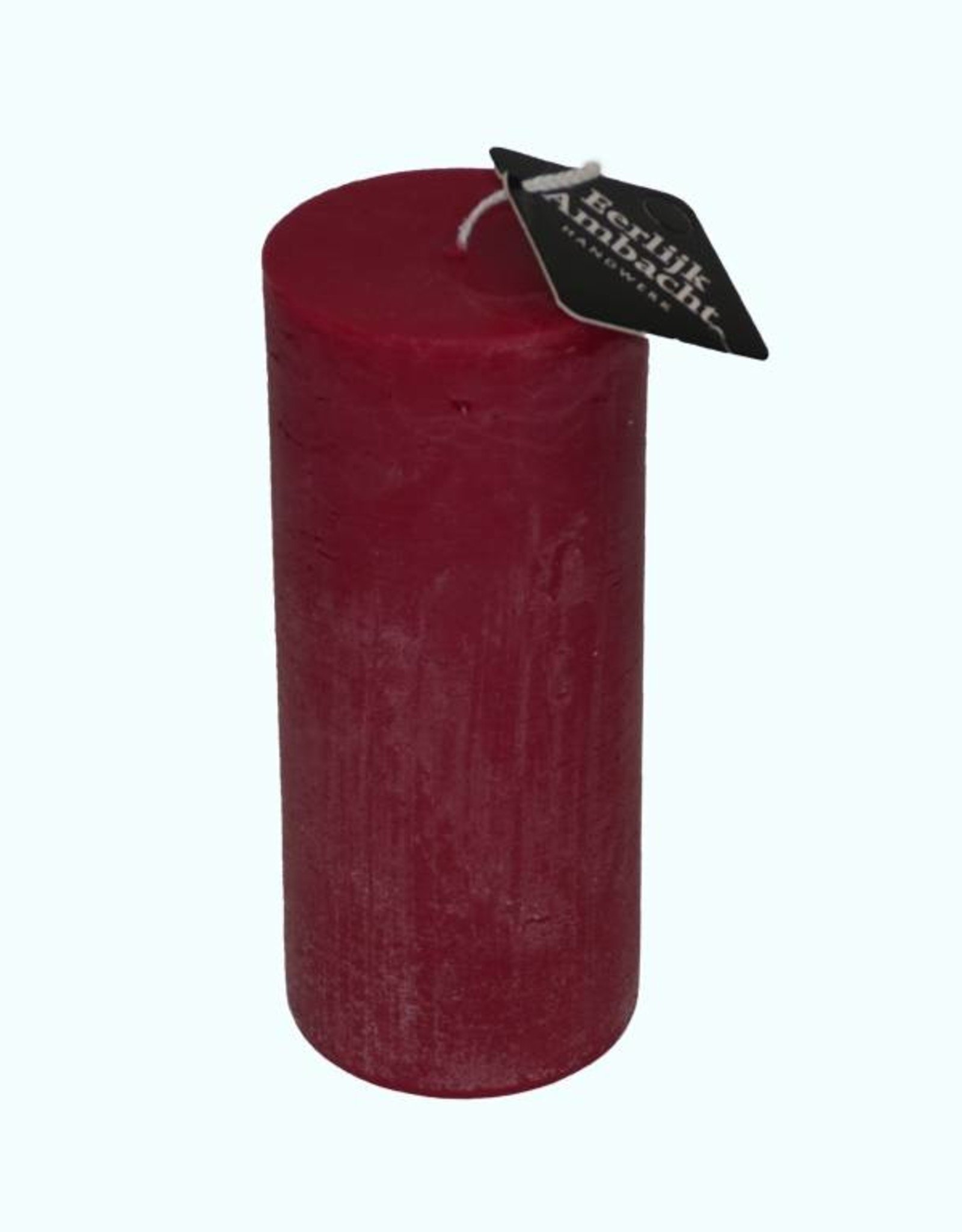 Rustieke Stompkaars Bordeaux Rood Ø 68x160 mm