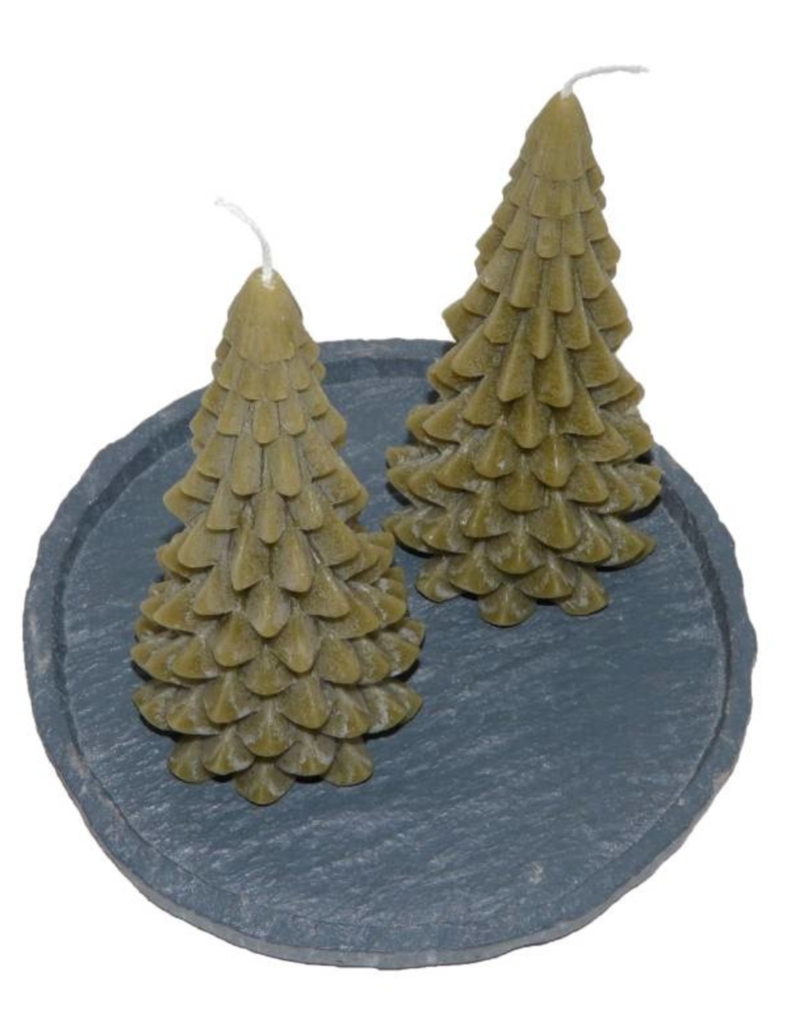 Kerstboom Kaars Ancient Green - Christmas Tree Candle 20x10 cm