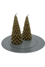 Handmade Kerstboom Kaars - Christmas Tree Candle Gold 20x10 cm