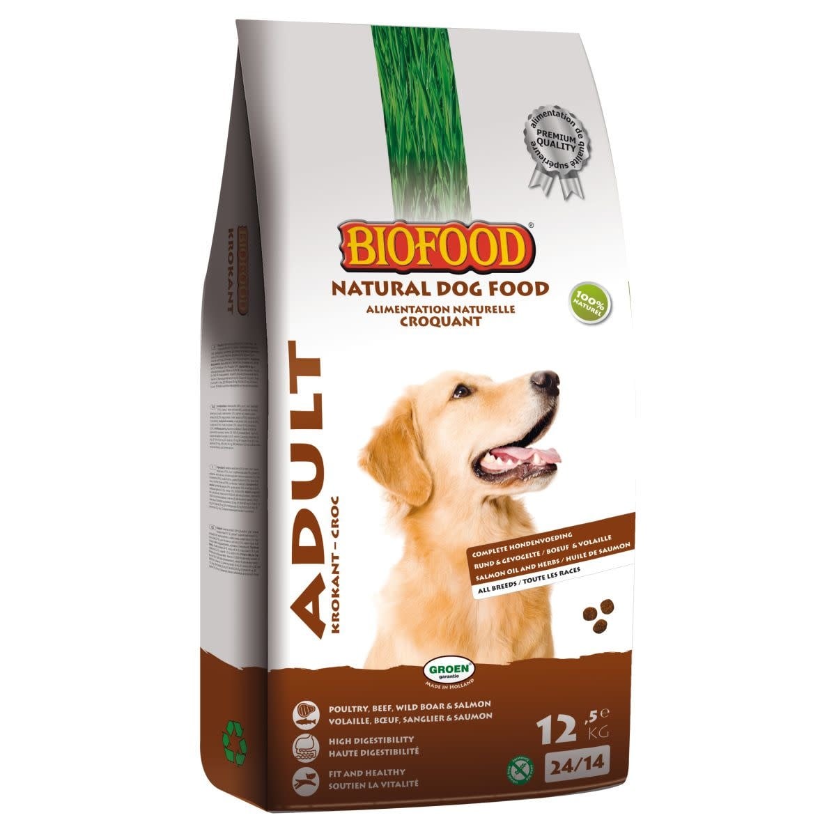 BioFood BIOFOOD - KROKANT 12,5 KG ADULT