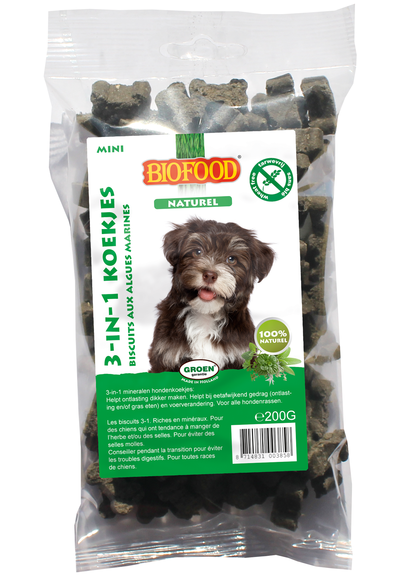 BioFood BIOFOOD - 3 IN 1 KOEKJE KRUIDEN 200 gr