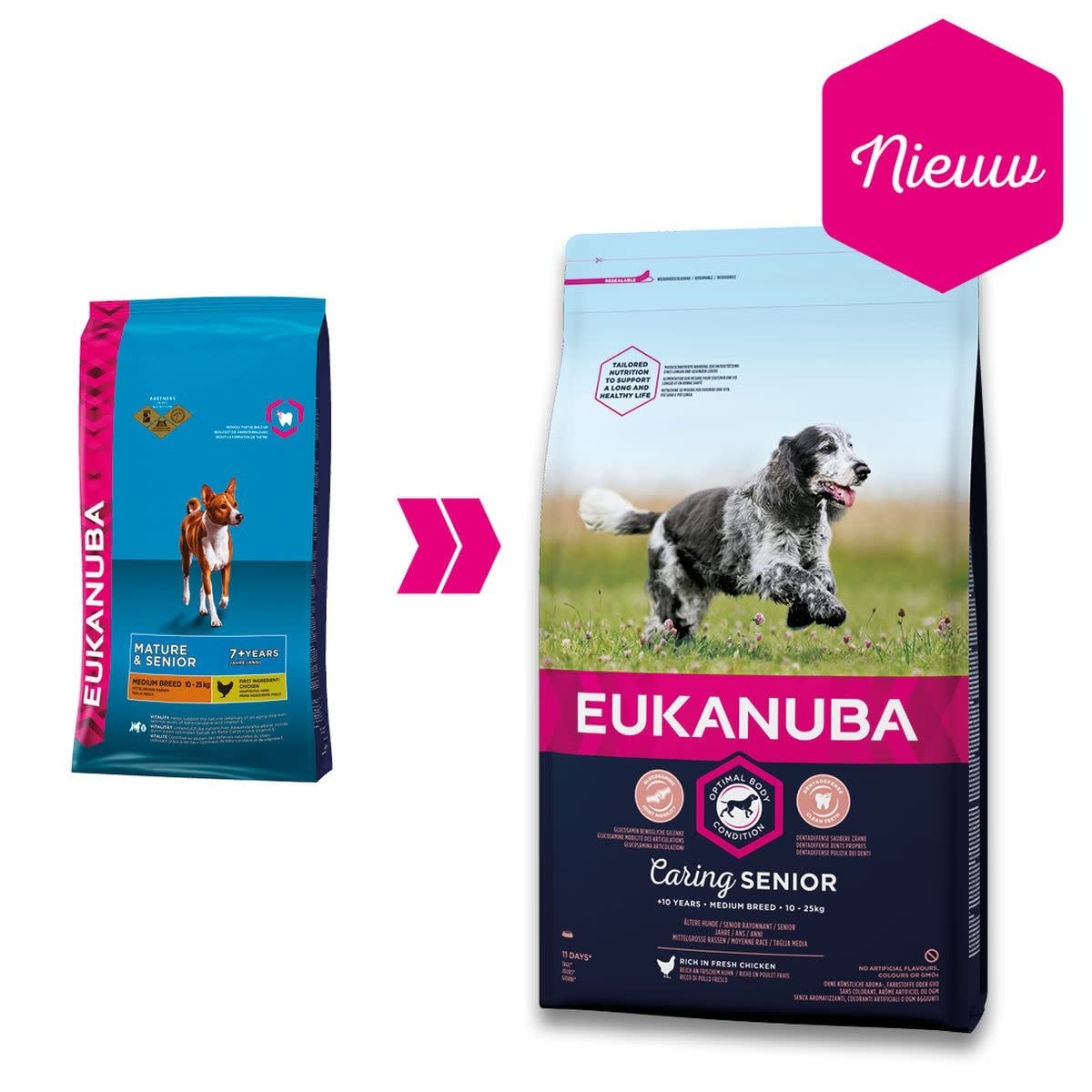 eukanuba c.medium senior medium breed