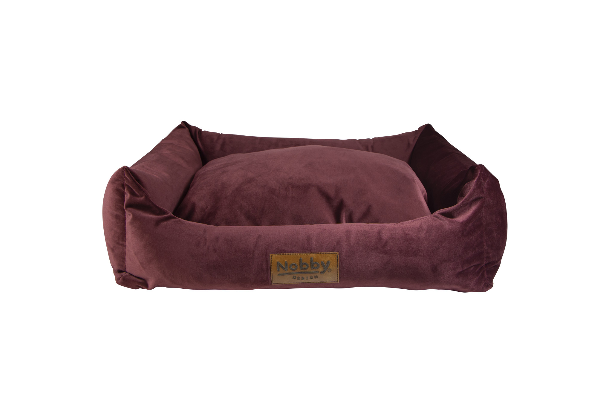 NOBBY NOBBY - "DESIGN" HONDENMAND VELOURS BORDEAUX