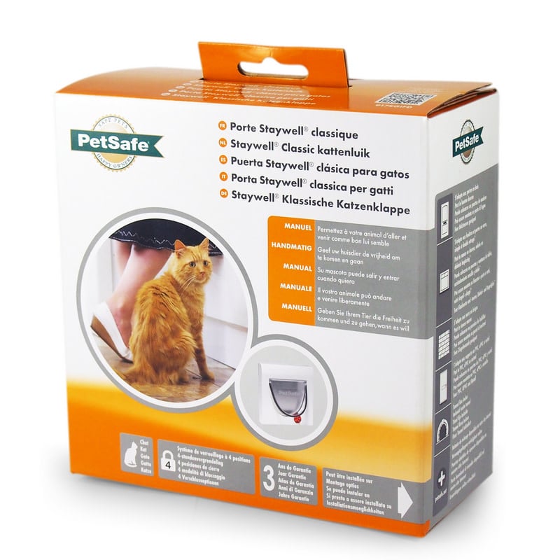 PETSAFE PETSAFE - STAYWELL CLASSIC KATTENLUIK 4 STANDENVERGRENDELING WIT