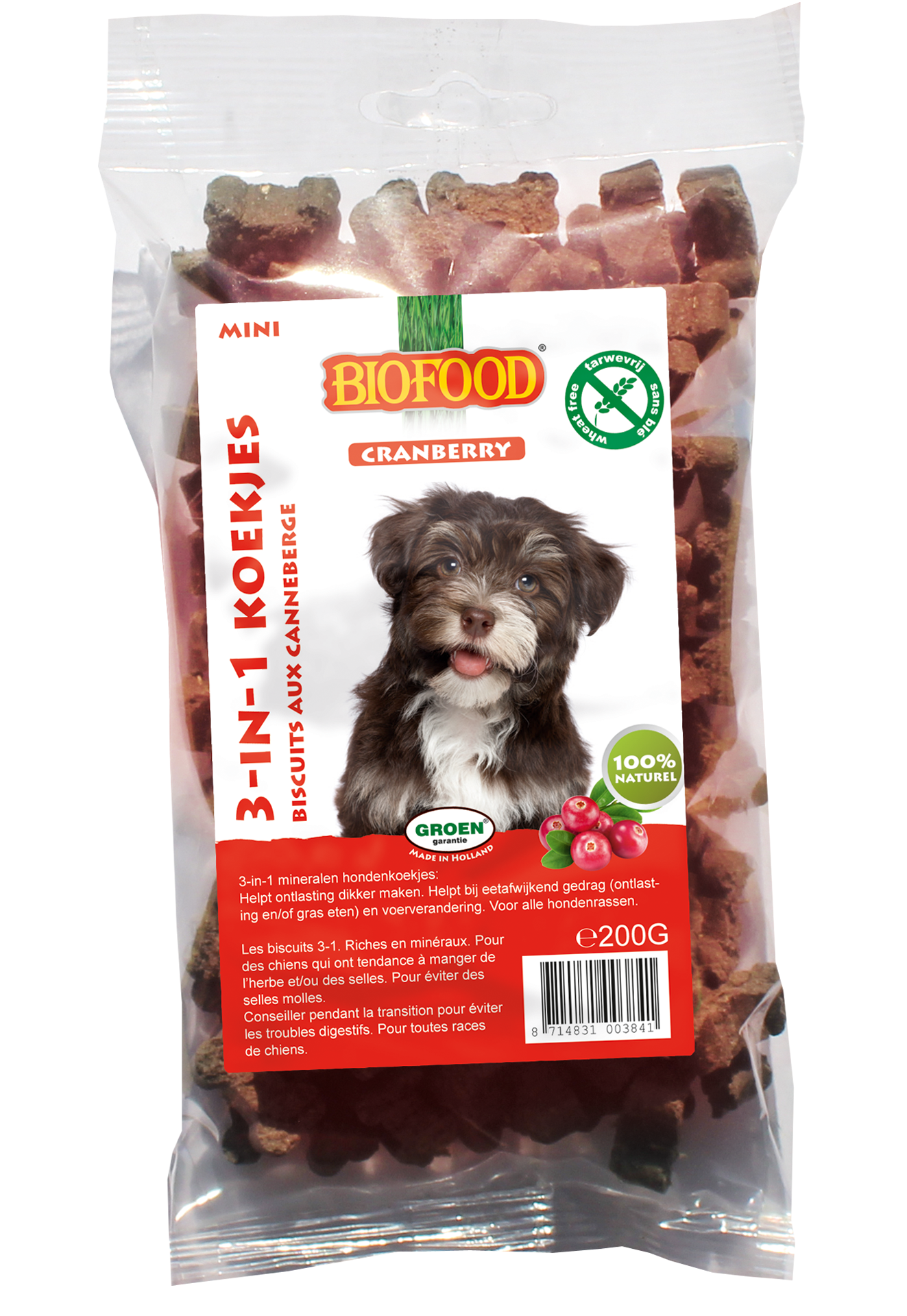 BioFood BIOFOOD - 3 IN 1 KOEKJE CRANBERRY