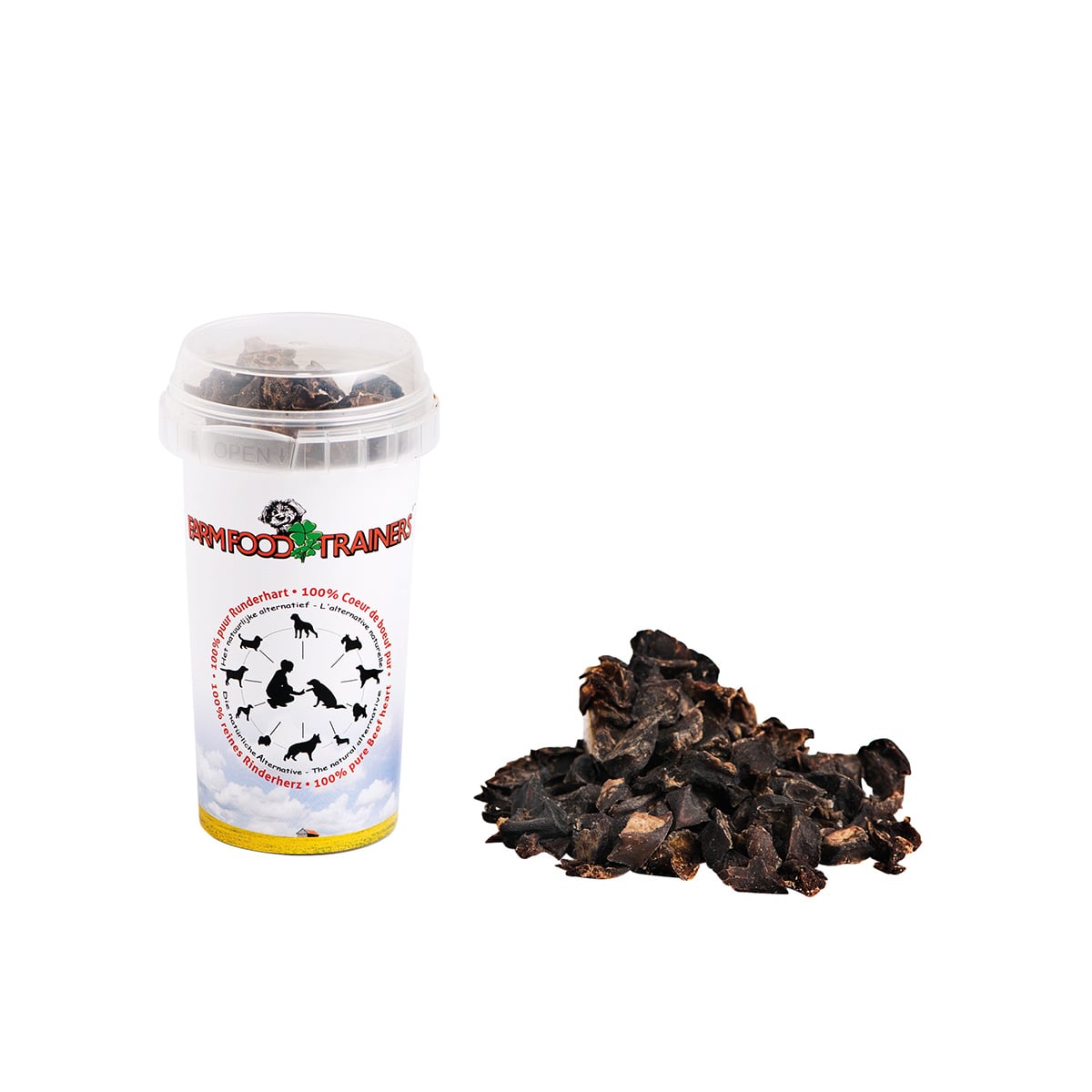 FarmFood FARM FOOD SNACK - TRAINERS RUNDERHART NATUUR 90 GRAM VLEES ADULT