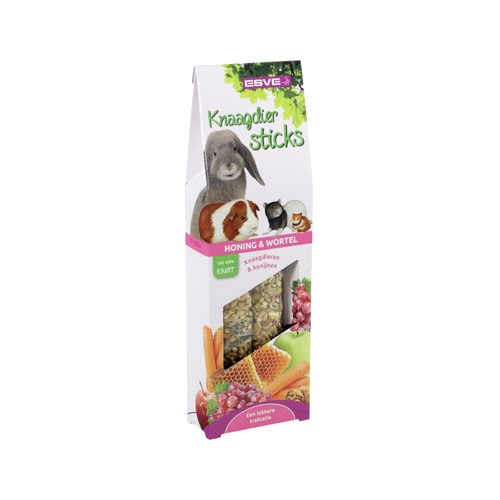 ESVE ESVE- Knaagdiersticks Honing-Wortel 2st