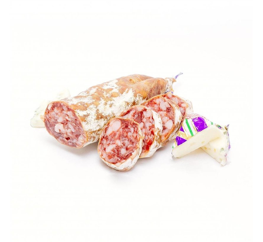 Preis pro 6 Stück - Französische Salami mit Blauschimmelkäse - Saucisson Bleu D'Auvergne