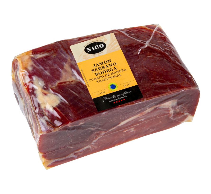 Serrano-Schinken im Block (+/-2,5 kg) aus Spanien